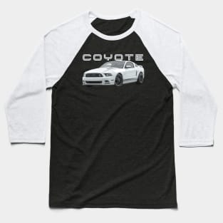 MACH 1 Mustang s197 GT 5.0L V8 coyote engine Performance white Car Baseball T-Shirt